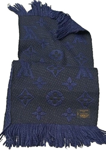 Louis Vuitton Silk Tie Navy Blue All-over Logo Unused with Box | eBay