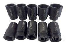 10pc Sae Deep Impact Socket 1 Inch Drive 6 Point Sockets 1 - 2
