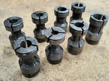 (8) Size 4 Tapping Collets for Procunier 4E Tap Head ALL DIFFERENT 1/8P-3/4