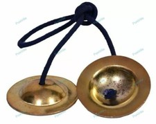 Hand Symbol Brass Manjeera Manjira Musical Percussion Instrument In 2" Inch