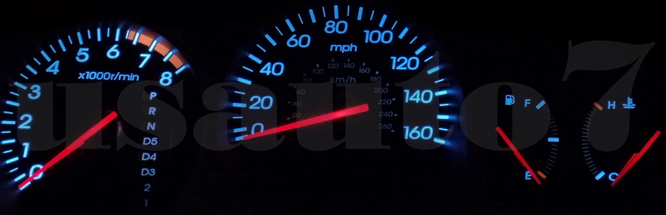 Dash Instrument Cluster Gauges AQUA BLUE LED LIGHT BULB KIT Fits 01-03 Acura CL Foto 2 de 4
