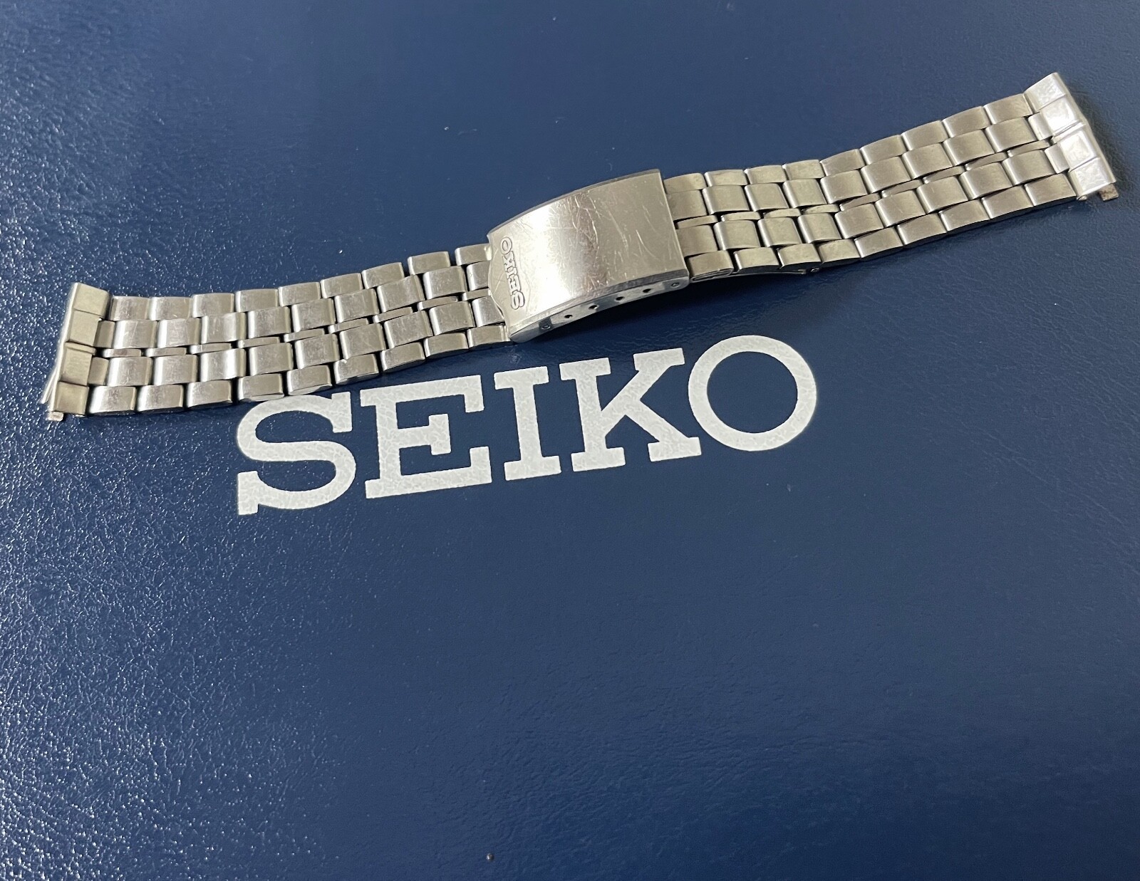 Vintage Seiko watch steel brick bracelet 19mm ends fits flat lug Seiko  models | eBay