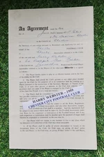 Harry Webster Chester City Ex Bolton Wanderers Player Contract 1959 Agreement 
