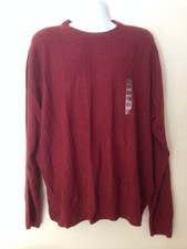 NWT MEN DOCKERS POMEGRANT COPPER RED KNIT SWEATER SZ XXL