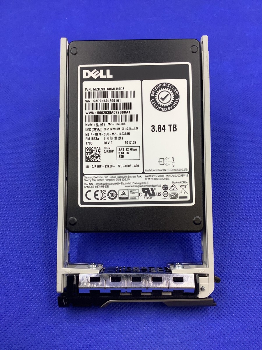 0JR1HP DELL SAMSUNG MZ-ILS3T8B 3.84TB 12Gb/s TLC SAS III 2.5
