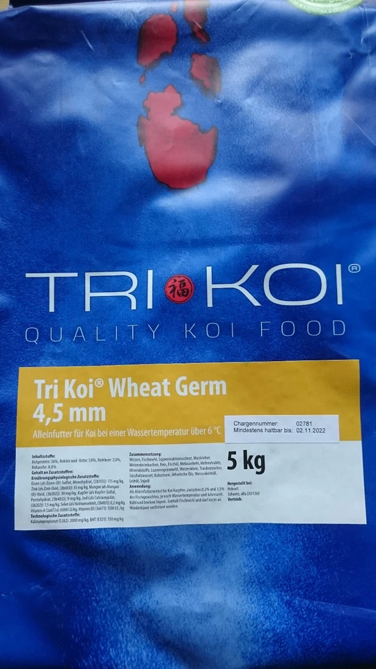 Tri Koi Wheat Germ - leichtes Koifutter für das ganze Jahr - 4,5 mm - 5 kg