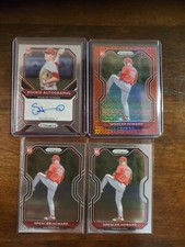 2021 Prizm Spencer Howard Rookie RC Auto (4) Card Lot Red Mojo /149 #66 Base SP