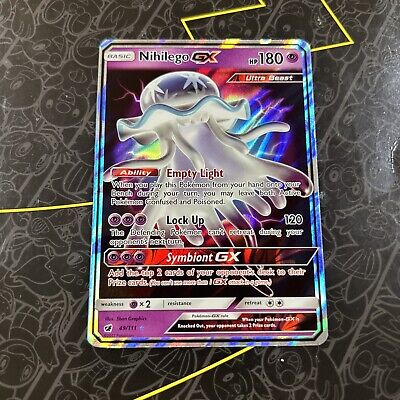 Nihilego GX Holo Full Art = Pokemon TCG = Crimson Invasion 49/111