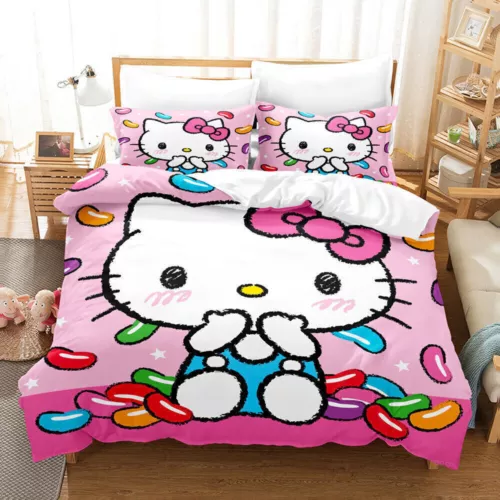 Hello@Kitty Set Biancheria da Letto Bambini Donna Ragazze Camera #Copripiumino Federa Set UK - Foto 22 di 47