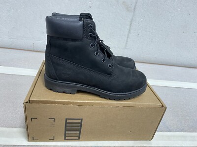 TIMBERLAND WOMEN'S Size PREMIUM 6-INCH WATERPROOF BOOTS BLACK NUBUCK  8658A