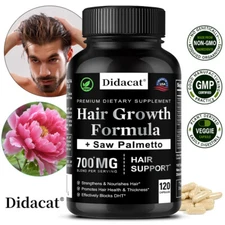Hair growth supplement protects against hair root health issues 120 capsules