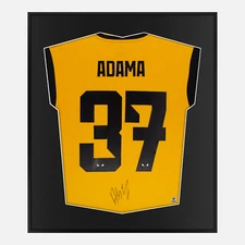 Framed Adama Traore Signed Wolves Shirt, Home [Lite]