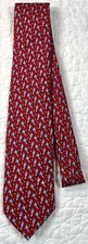 Vineyard Vines Mens / Boys Tie Red Blue Lacrosse Players Silk Hand Made in USA