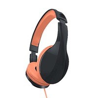 Sharper Image Shp52or Stereo Headphones With Microphone One Sided Cable Orange Sharper Image Shp52or Stereo Headphones With Microphone One Sided Cable Orange