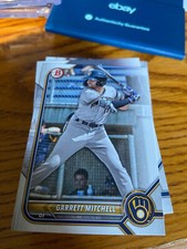 Garrett Mitchell 2022 Bowman Prospect Base Card #BP-132 Milwaukee Brewers
