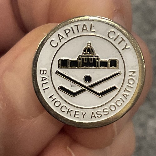 Capital City Ball Hockey Association League Logo Sticks Vintage Enamel Lapel Pin - Picture 11 of 13