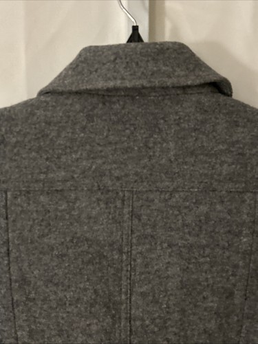 Cappotto corto lana grigio Ann Taylor donna taglia media lato foderato zip davanti nuovo con etichette - Foto 9 di 12