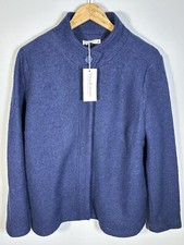 Woolovers Boiled Wool Coat Size Medium Navy Blue Short Bnwt