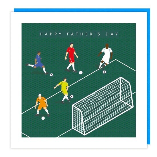 Football Fathers Day Card Dad Footie Sport - Stylish Illustrated Greeting Card