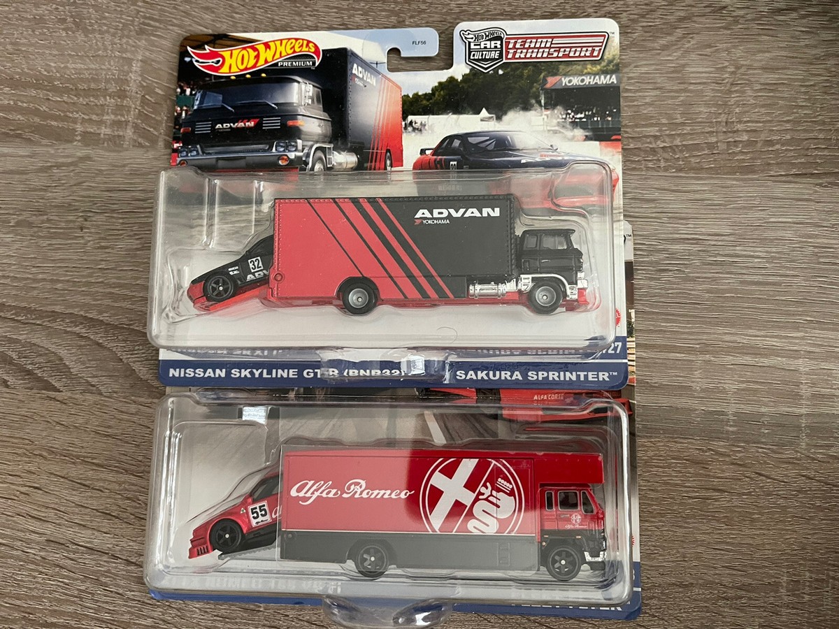 2023 Hot Wheels Premium Team Transport Skyline GT-R & Alfa Romeo