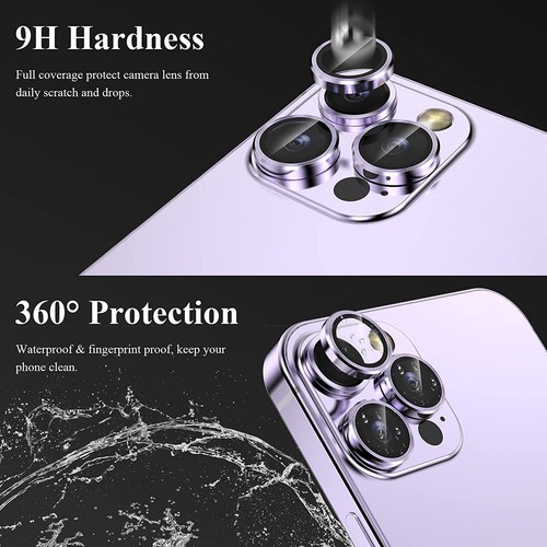 Für iPhone 16 15 14 13 12 11 Pro Max Hartglas Metall Kamera Linse Schutz - Bild 32 von 47