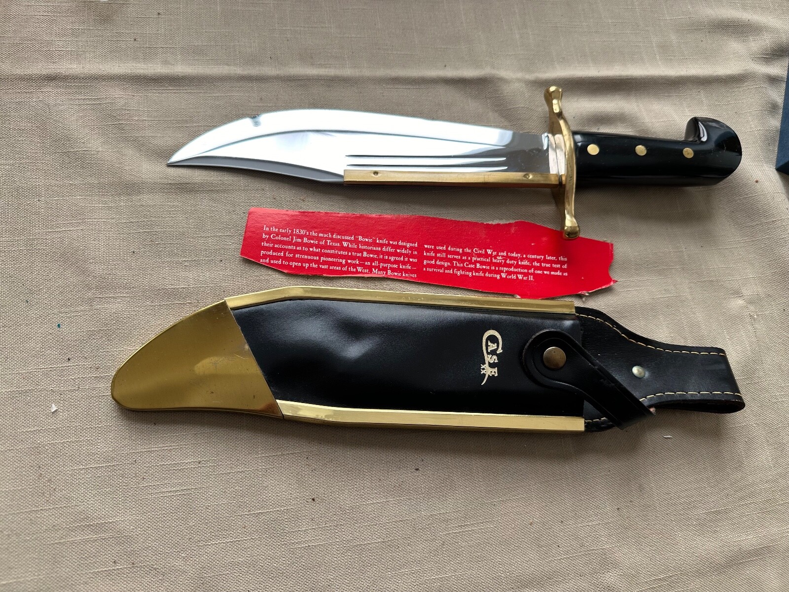 Case XX .SS 1836 Vintage Bowie Knife & Scabbard eBay