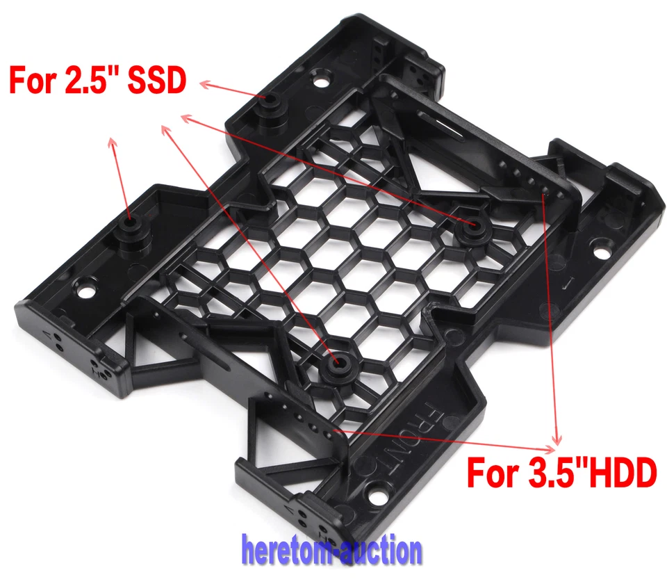 2.5 or 3.5 Inch to 5.25 Drive Bay Computer Case Adapter HDD Mounting Bracket SSD - Image 3 of 4