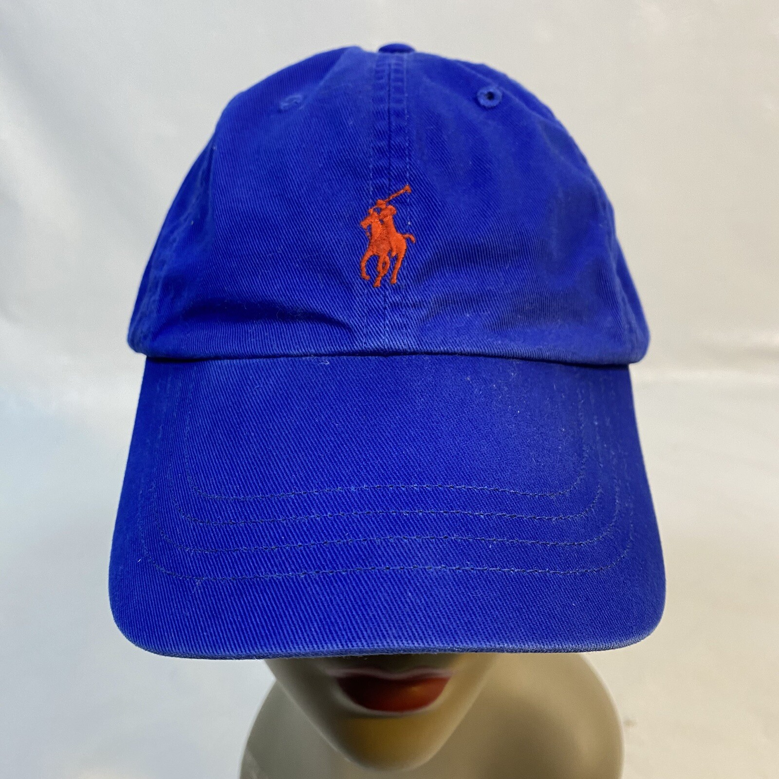 Polo Ralph Lauren berretto blu con strapback con logo rosso ricamato pony classico cappello papà