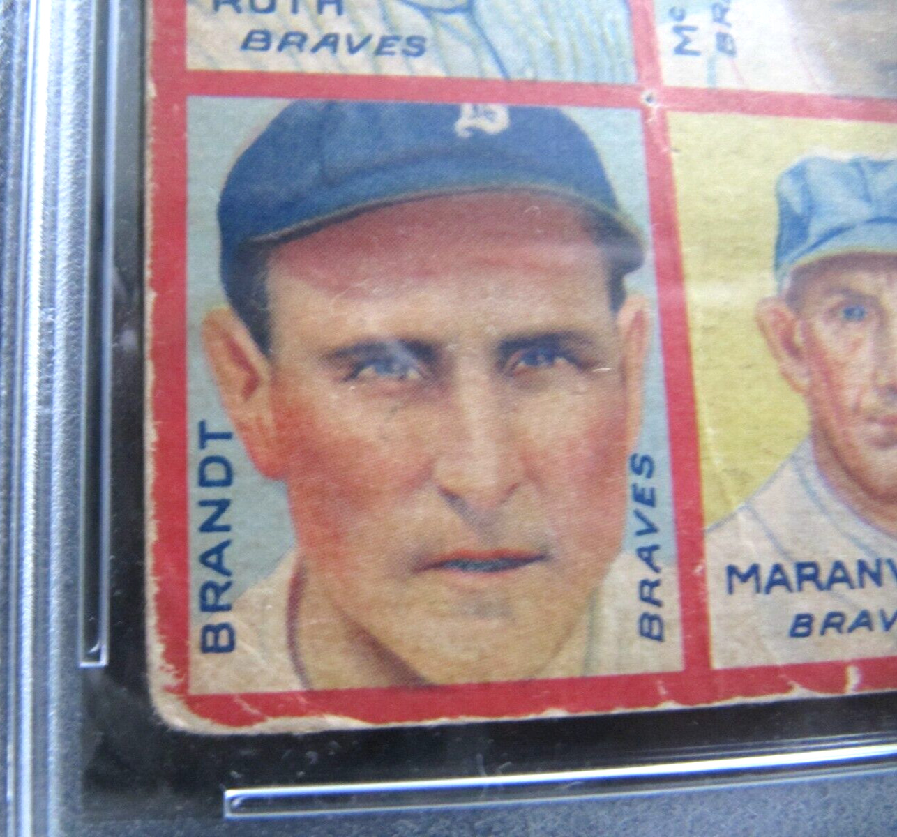 1935 GOUDEY 4 in 1 RUTH PSA 1  GREAT EYE APPEAL STUNNING COLOR UNDERGRADED!!! view 4
