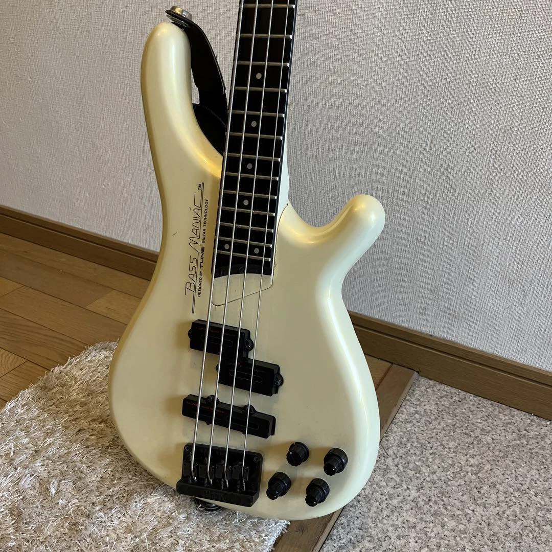 Tune Bass Maniac TB electric bass pearl white Japan vintage with 
