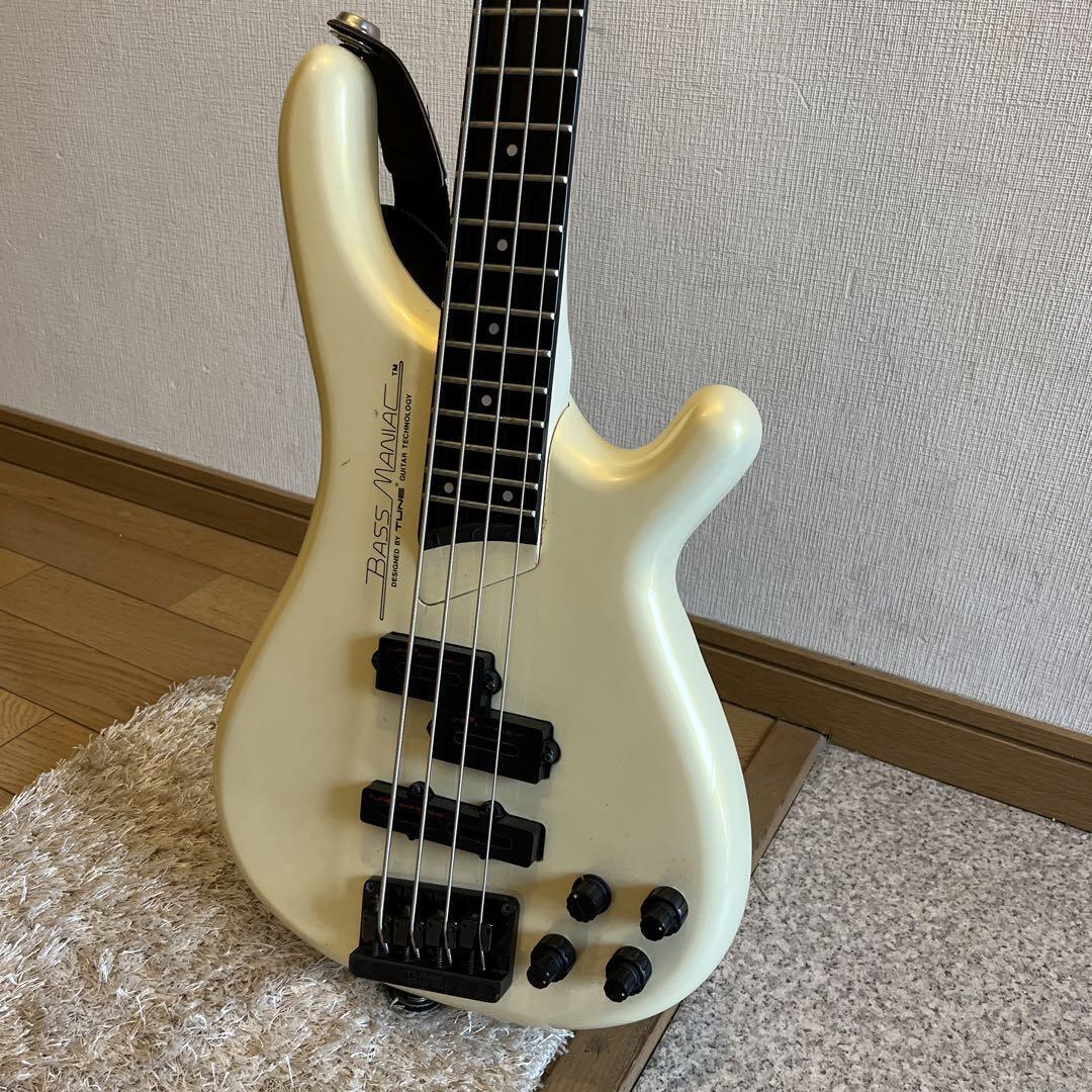 Tune Bass Maniac TB electric bass pearl white Japan vintage with