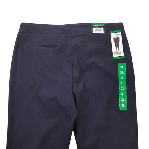 Hilary Radley pull on stretch ankle pants XL/navy/side pockets/mock back pockets - Picture 13 of 14