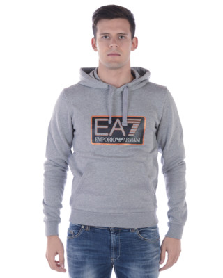 Emporio Armani Ea7 Sweatshirt Sweatshirt Hoodie Baumwolle Herren grau 6ZPM17PJ07Z 3905