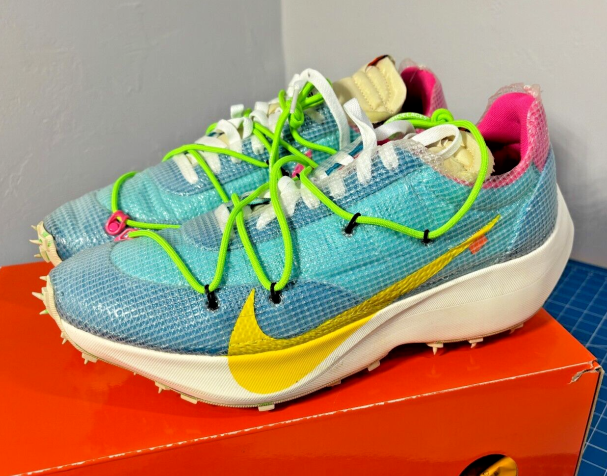 OFF WHITE X NIKE Taglia 14.5W 13M Nike Off White x Vapor Street Polarizzate Blu W