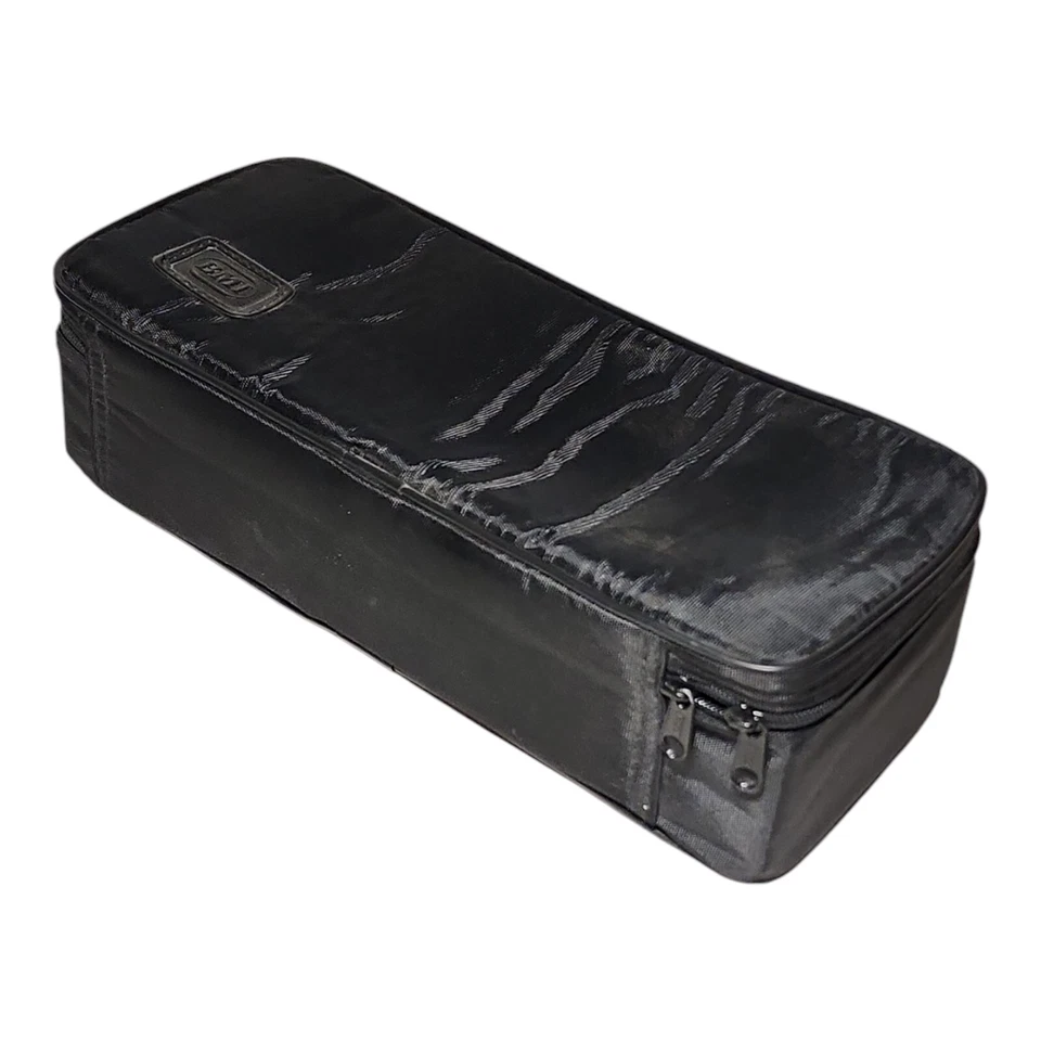 BMI 15 Cassette Tape Travel Storage Holder Soft Nylon Black Portable Vintage - Image 4 of 4