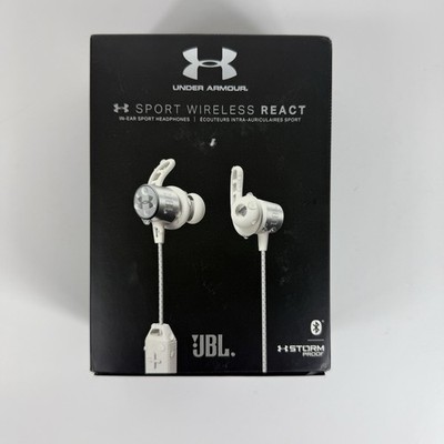 NEW Under Armour JBL React Sport Wireless Headphones White - Sealed - Bluetooth