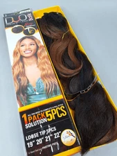Loose Tips #DRB30/4 DR Brown 19"-22" 5pc Batik Duo Synthetic Hair Extensions