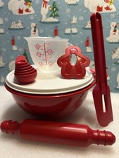 Tupperware KIDS 5pc BAKING Set 6 Cup Thatsa BOWL Spatula ROLLING Pin  More NEW