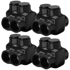 OhLectric Electrical Power Cable Connectors - Single Entry Splice - Black Ins...