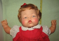Vintage Doll Ideal THUMBELINA Baby OTT-19 Curly Blonde Hair Knob Works 1960s
