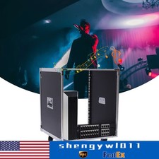 12U Cabinet Rolling Network Rack Audio Studio Video Telecom Equipment Rack Black