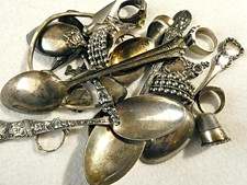 VINTAGE STERLING SILVER JEWELRY & SPOON SCRAP LOT 194 GRAMS