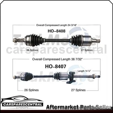 For Honda Civic 1.8L 2012-2015 Front Set CV Joint Axle 2x