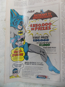 1966 Batman ad for colgate tooth paste