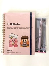 Kirby Cafe Japan Rollbahn Notebook Pink & uni-ball F Pen Chef Kirby Set Limited