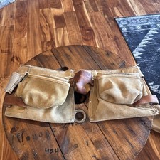 Vintage 11 Pocket Sears Craftsman Leather Work Apron  45147 Great Condition