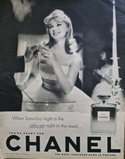 1961 Chanel No. 5 Perfume Saturday Night Only...