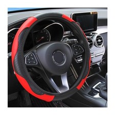 Osilly Car Steering Wheel Cover, 15 inch Carbon Fiber Microfiber PU Leather