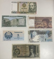 Lotto banconote mondiali-World-stati e annate varie-circolate/FDS da collezione