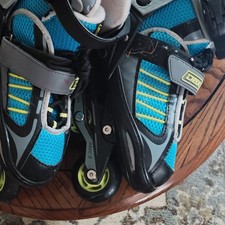 DBX Adjustable Youth Inline Skates ABEC 5, US Size 1-4 Blue/Black